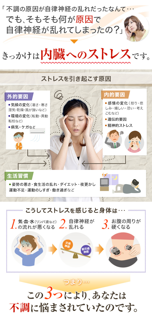 内臓へのストレス